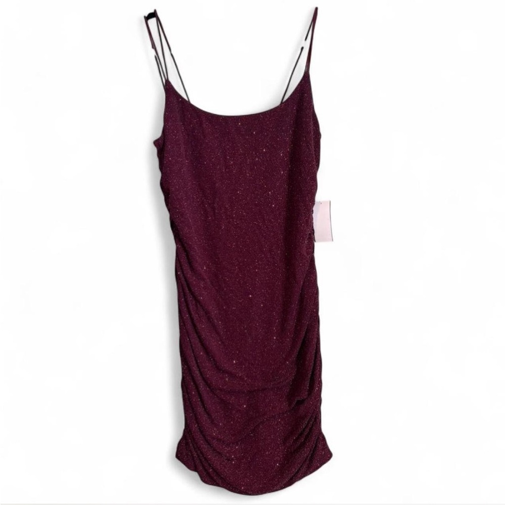 Elegant Burgundy Spaghetti Strap Dress